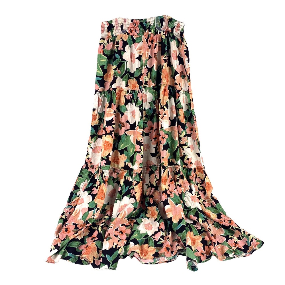 Petal & Pup Rhiannan High Waisted Frill Skirt Tiered Maxi Sz S Cottagecore